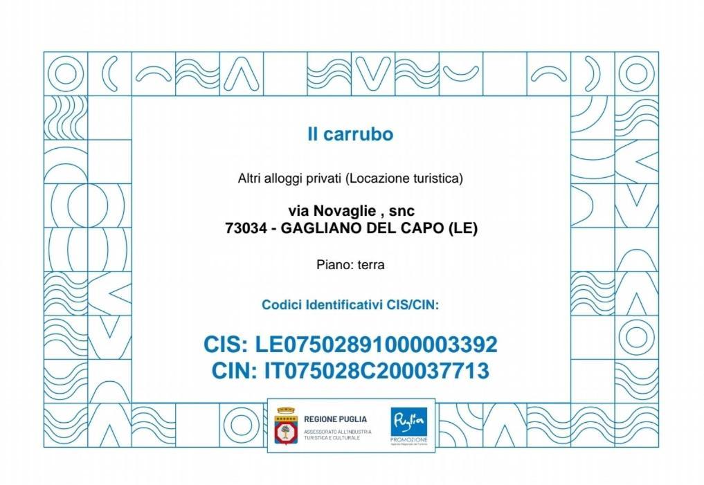 Casa Vacanze "Il Carrubo" Gagliano del Capo Kültér fotó